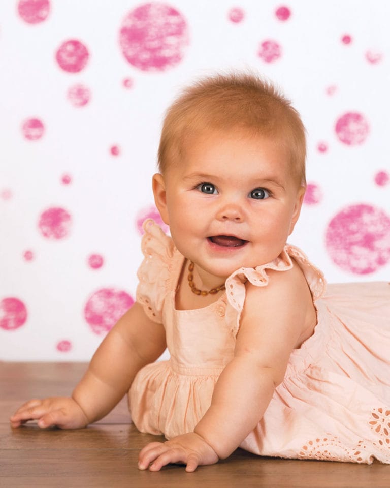 Ella Bella Pink Dots Baby Photoshoot Background 4ft