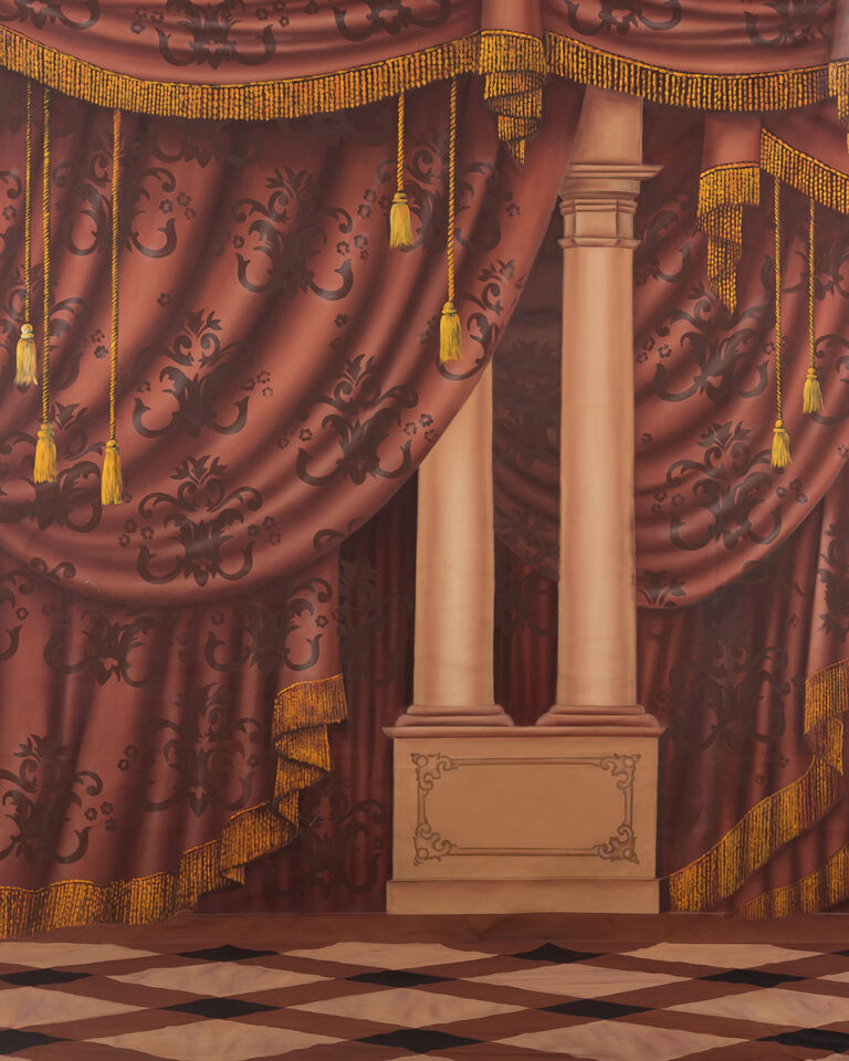 Baroque Studio 3D Scenic Canvas Background Palatial Curtain