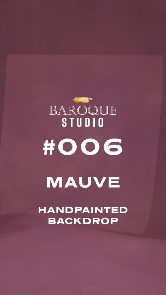 Baroque Studio #006 Mauve handpainted backdrop on a mauve background.