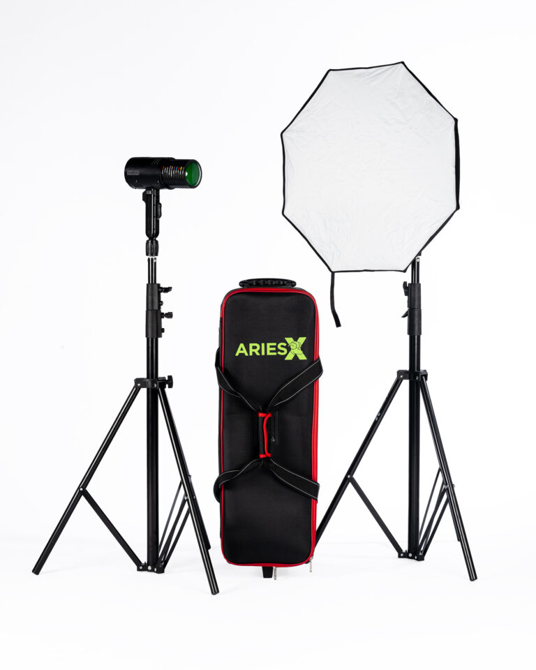AriesX Xtreme 120 Outdoor Light Kit with Light Stands & Softboxes