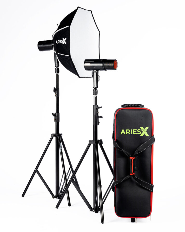 AriesX Xtreme 240 Outdoor Light Kit with Light Stands & Softboxes