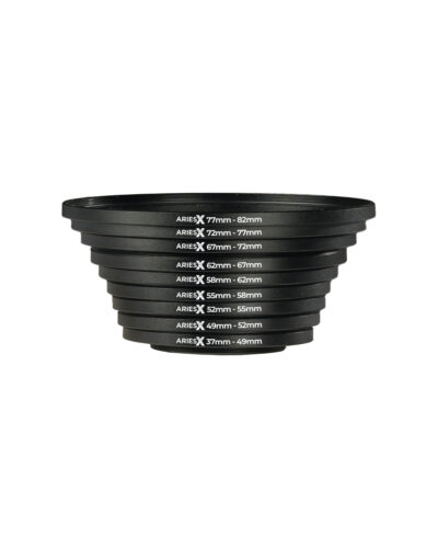AriesX Optix Step-Up Ring Set for Camera Lens Filters (9 pcs)